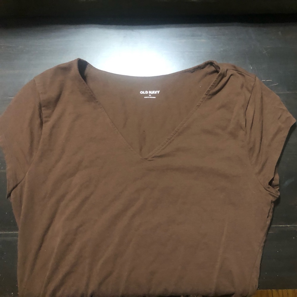 Old Navy Brown V Neck Bodysuit XL